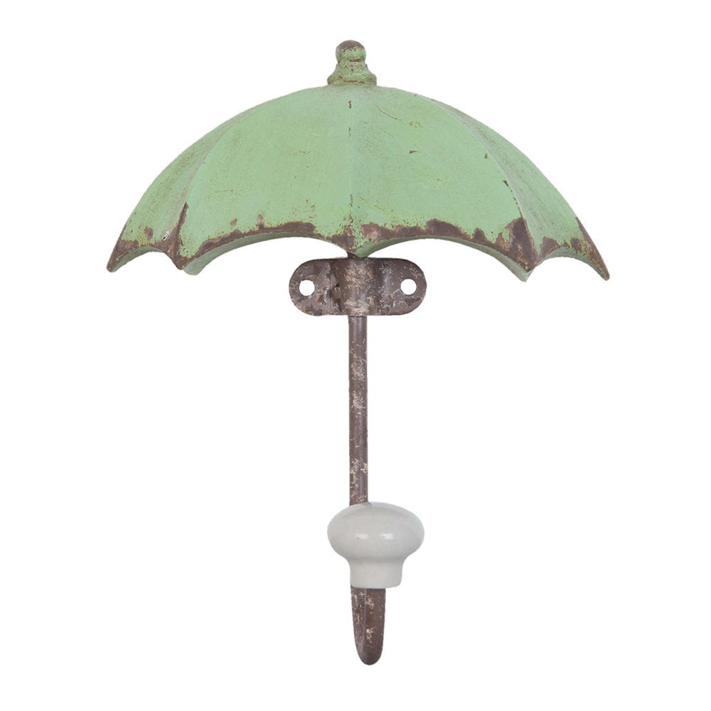 Wandhaak 12x5x15 cm Groen IJzer Paraplu Kapstok