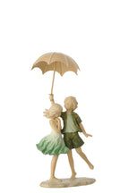 J-Line decoratie Kinderen Jongen + Meisje - polyresin - groen/ecru