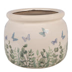 Bloempot Beige Keramiek Vlinders