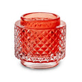Theelichthouder 'magali' rood h8,5 d9 cm
