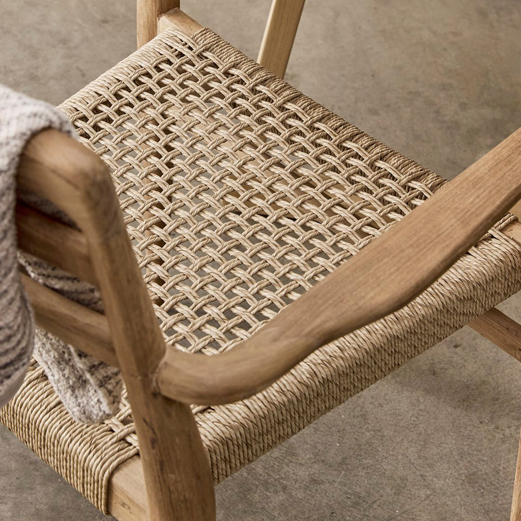 Verano teakhouten tuinstoel met armleuning - FSC-gerecycled hout
