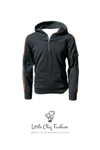 LewyLou NO4 Hoodie met oranje streep