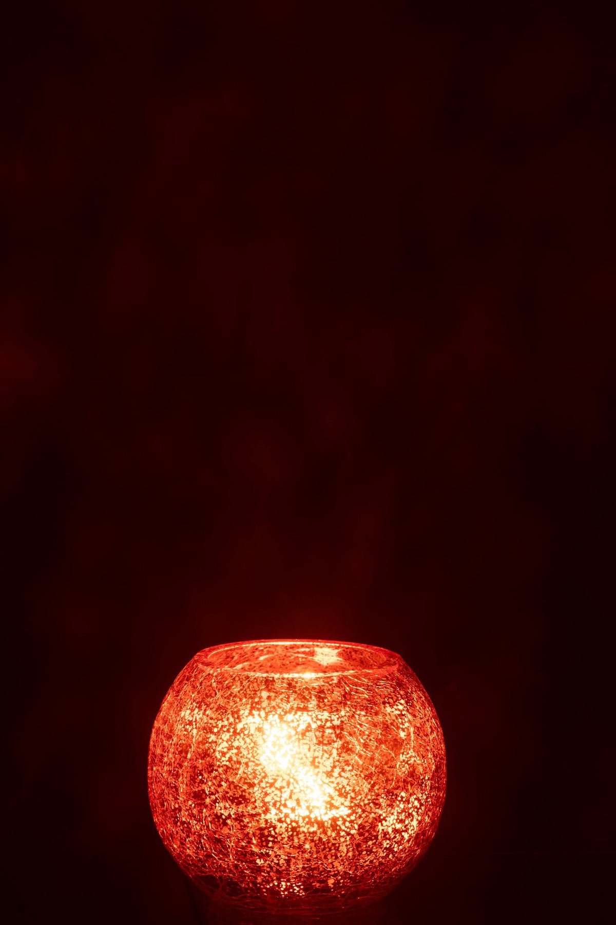 J-Line windlicht Bal Craquelé - glas - goud - small
