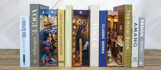 Tonecheer, DIY Book Nook, The Little Mermaid Bookend, TQ112, 18,2x8x24,5cm
