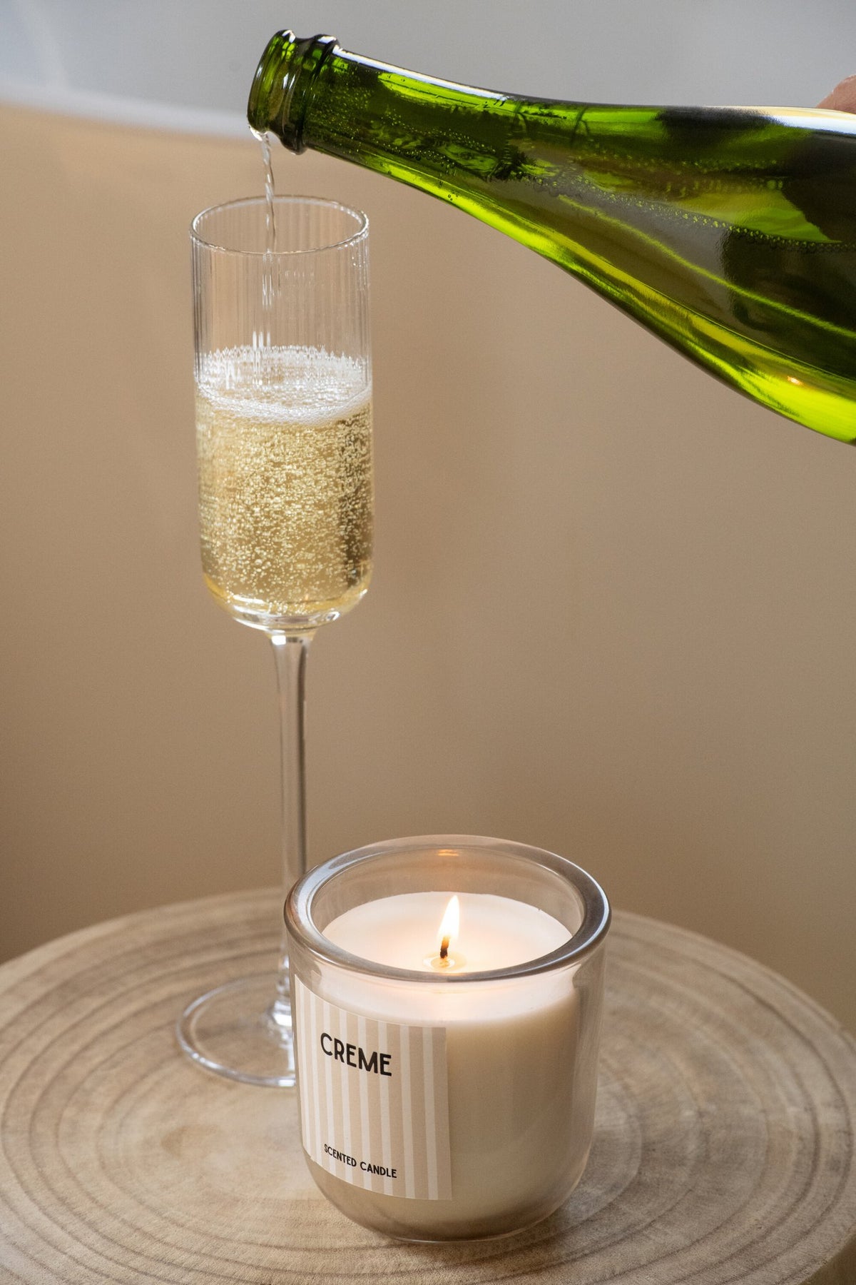 J-Line Louise champagneglas - glas - transparant