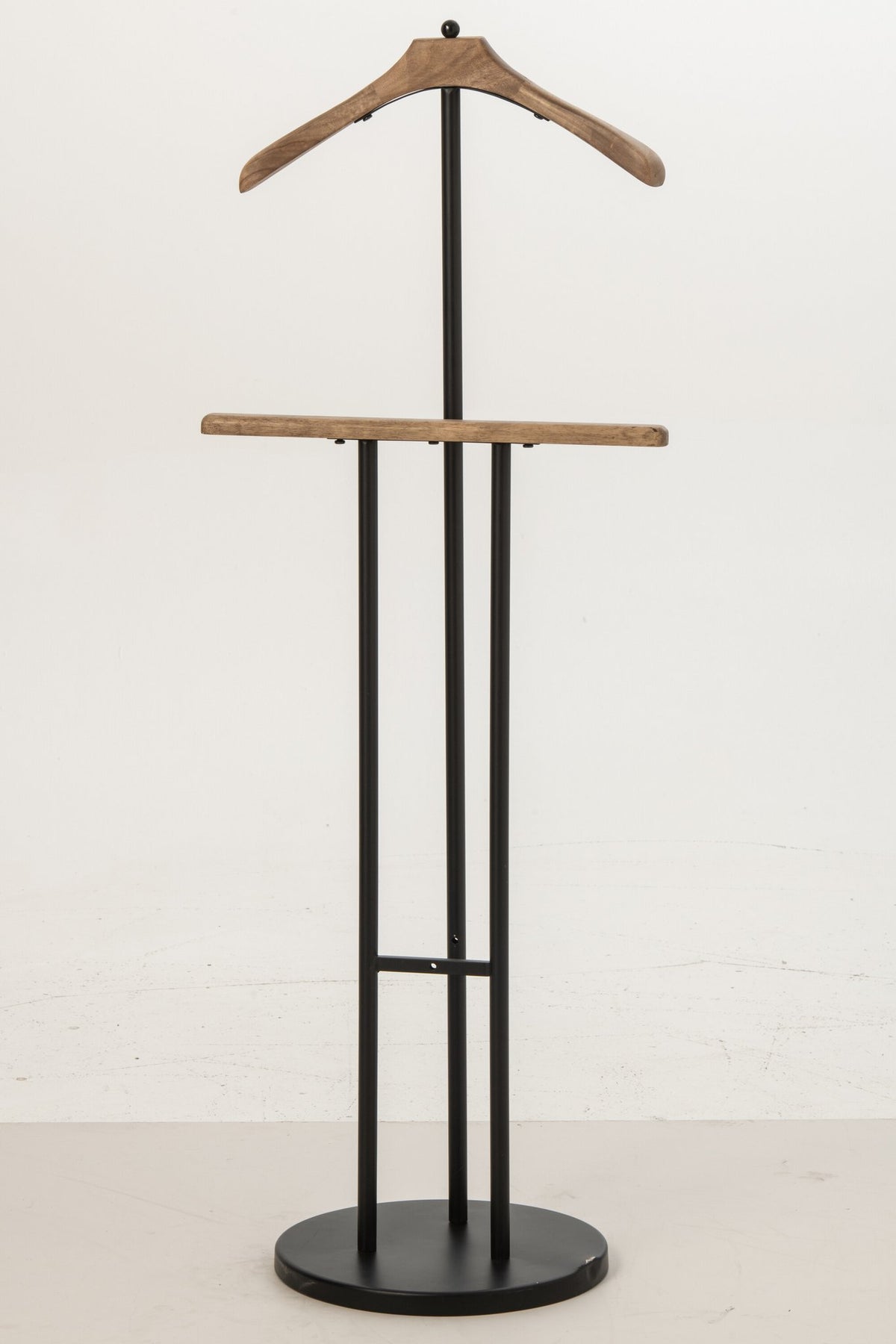 J-Line Kapstok - ijzer - zwart/naturel