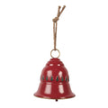 Decoratie Bel Ø 23x25 cm Rood Metaal