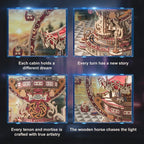 Inspirebox, 3D DIY Houten Puzzel, Muziekdoos, Surprise Amusement Park, LF09, 28,3 x 20,3 x 35,7 cm