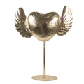 Decoratie Beeld Hart 38x11x47 cm Goudkleurig Metaal