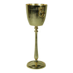 Wijnkoeler op poot champagne goud 31X12X10cm