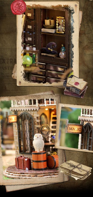 Cutebee, 3D DIY Huisje, Magic House, LV-03B, 22,8x16,2x22,5cm