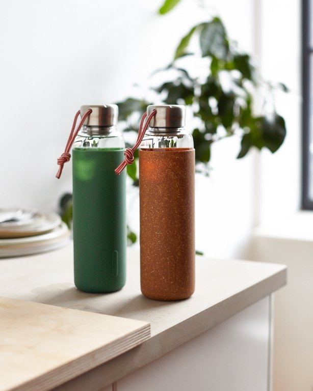 Black+Blum Glass Water Bottle - Waterfles glas - 0.6Ltr