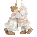 Kersthanger Kerstman 7x4x8 cm Roze Kunststof