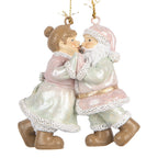 Kersthanger Kerstman 7x4x8 cm Roze Kunststof