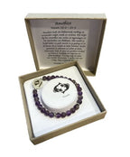 Dames armband Amethist 6 mm met sterrenbeeld Vissen
