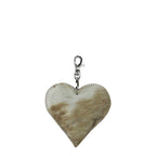 Sleutelhanger mini hart bruin 5cm