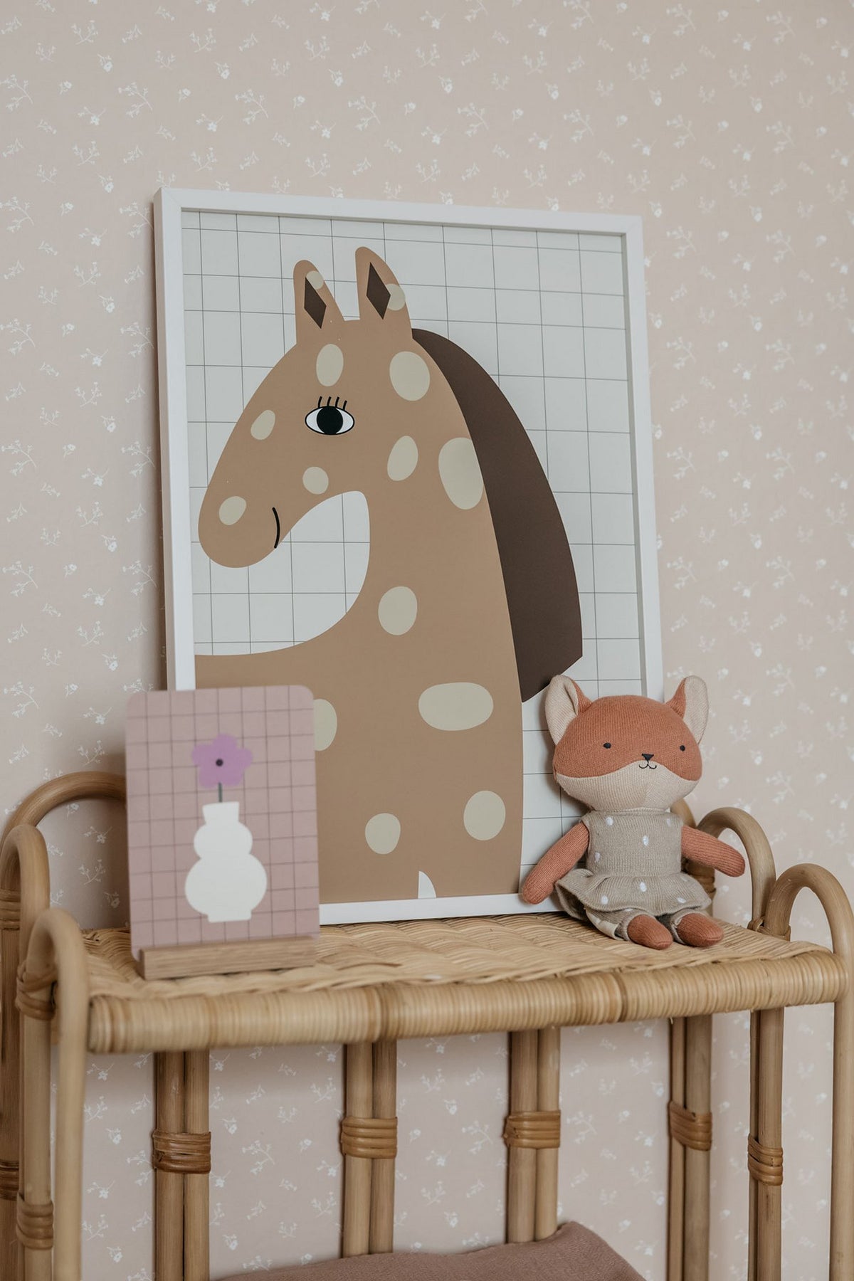Gebreide speelgoed, babycadeau, Fox Dolor - Beige