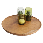 Teakhouten decoratief bord