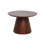 Bullnose cone bijzettafel mangohout Ø55 cm