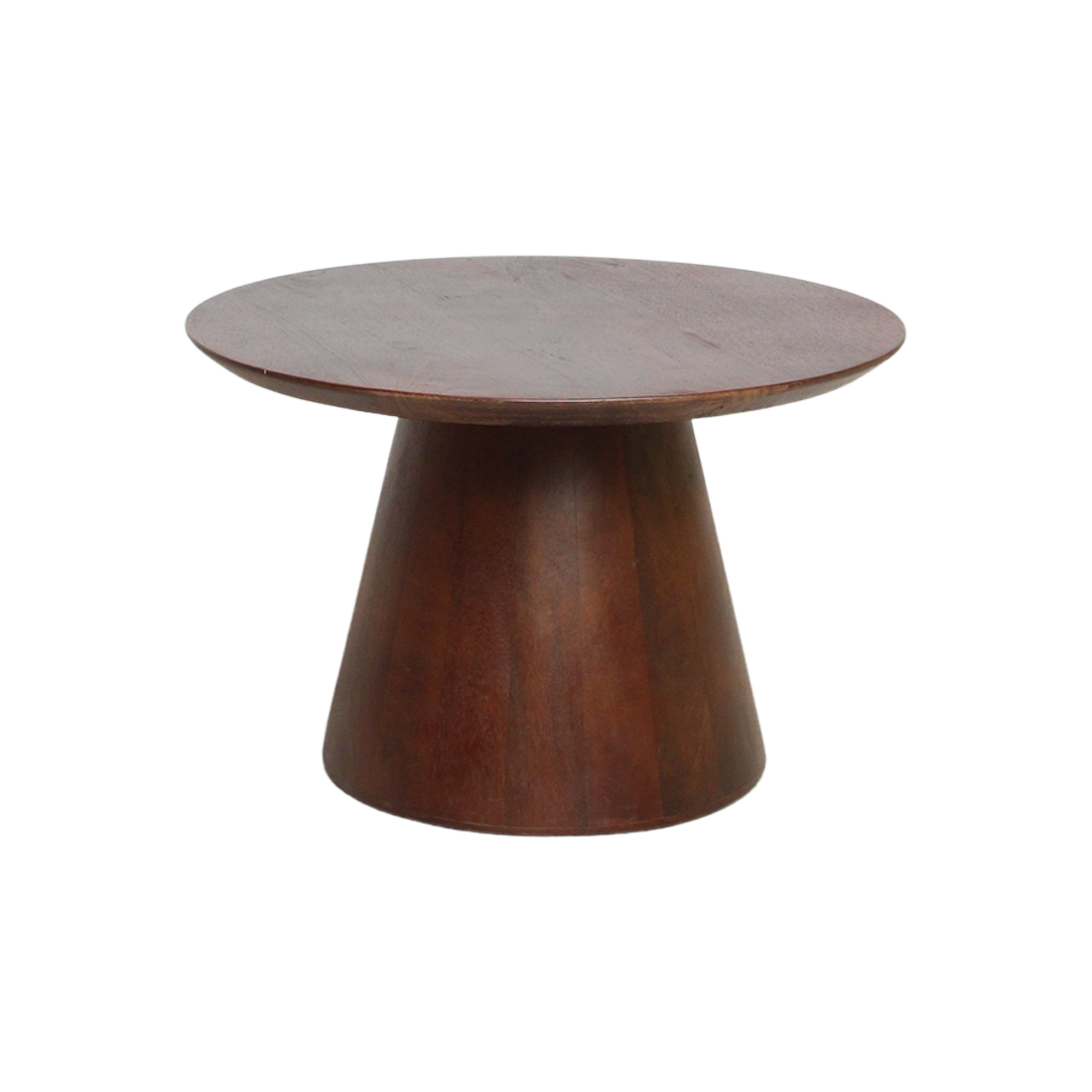 Bullnose cone bijzettafel mangohout Ø55 cm