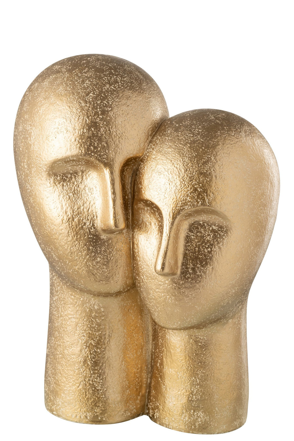 J-Line decoratie hoofd koppel - polyresin - goud