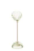 J-Line lamp Shell - ijzer - lichtgroen/wit - S - LED lichtjes