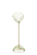 J-Line lamp Shell - ijzer - lichtgroen/wit - S - LED lichtjes