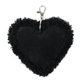 Schaap zwart sleutelhanger hart leer 10cm