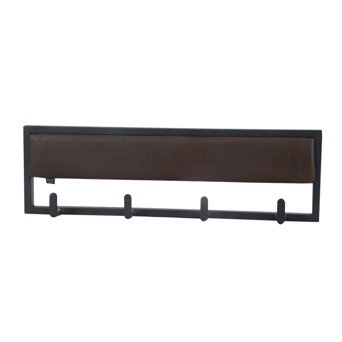Wandjas coaty metaal met fluweel- of leerlook - Bordeauxrood, 80cm