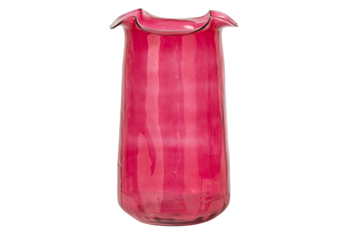 J-Line Vaas - glas - fuchsia - large