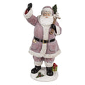Kerstdecoratie Beeld Kerstman 43 cm Roze Kunststof