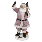 Kerstdecoratie Beeld Kerstman 43 cm Roze Kunststof