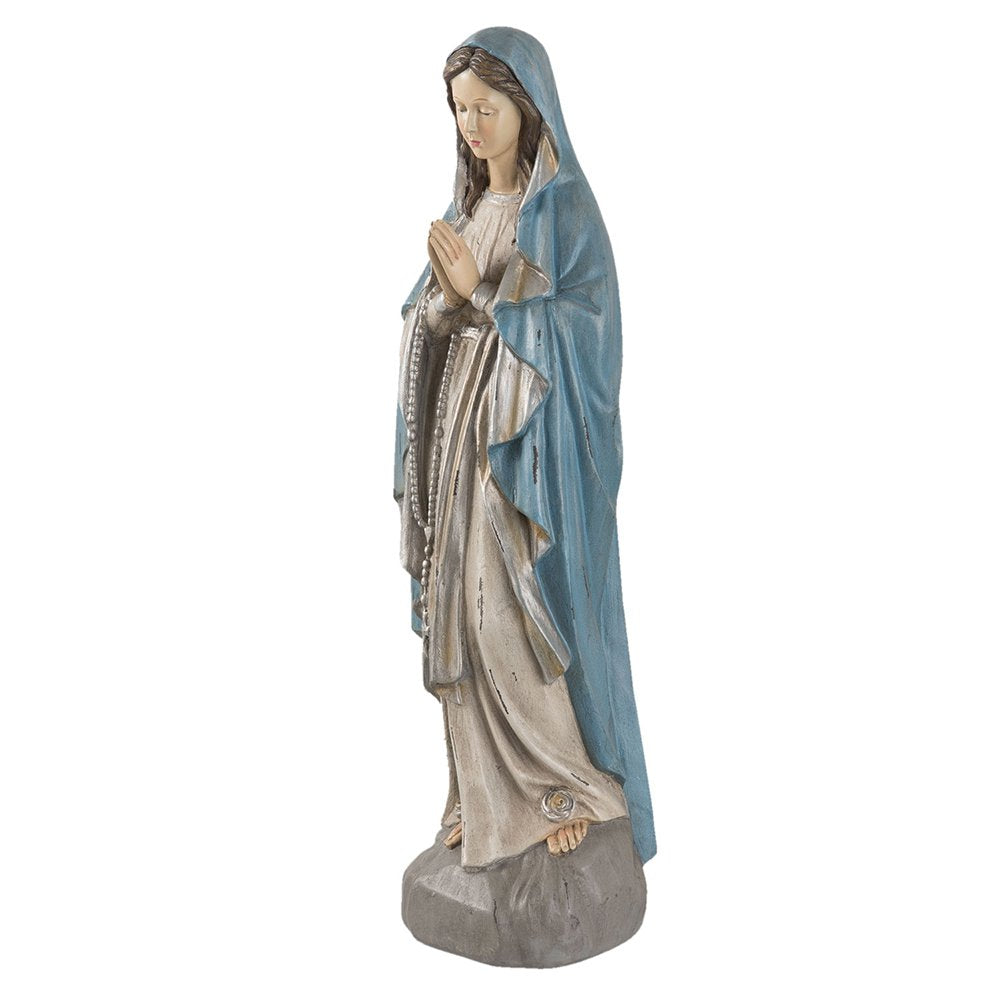 Beeld Maria 15x11x50 cm Grijs Polyresin