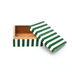 Groen Gestreepte Hars Opbergdoos Moderne MDF Decor Organizer