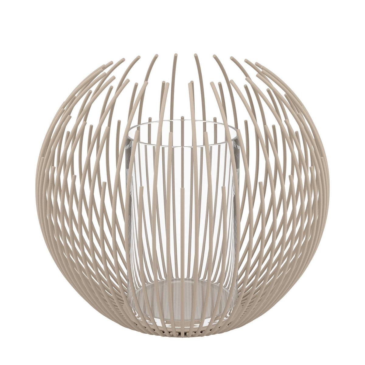 Windlicht Venezuela taupe 24x21 cm