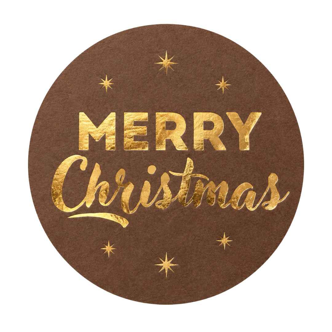 Tas Etiketten – Merry Christmas - Chocolade – 200 Stuks