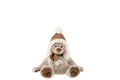 J-Line Beer+Hoed Pluche Polyester Bruin Small