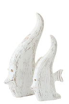 J-Line decoratie Vis Antiek - hout - gebroken wit - L