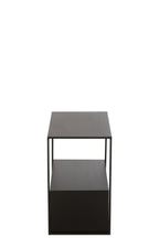 J-Line Bijzettafel Rechthoek Metaal/Mdf Zwart