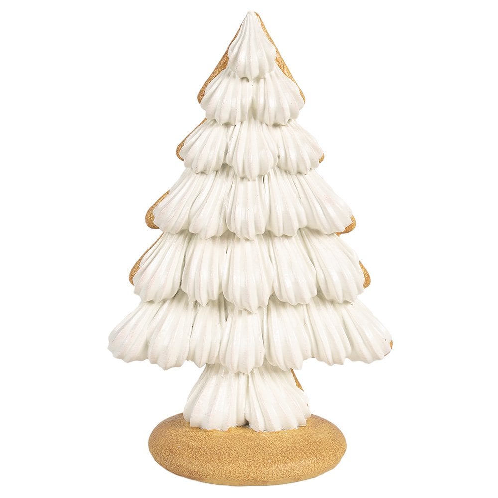 Kerstdecoratie Kerstboom 17x11x26 cm Beige Polyresin
