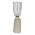 Candlestick Kuzumaki taupe 10x10x37 cm