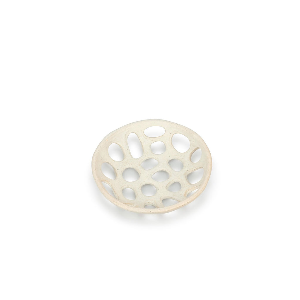 Decoratieve schaal 20,5xH4cm beige Nomad
