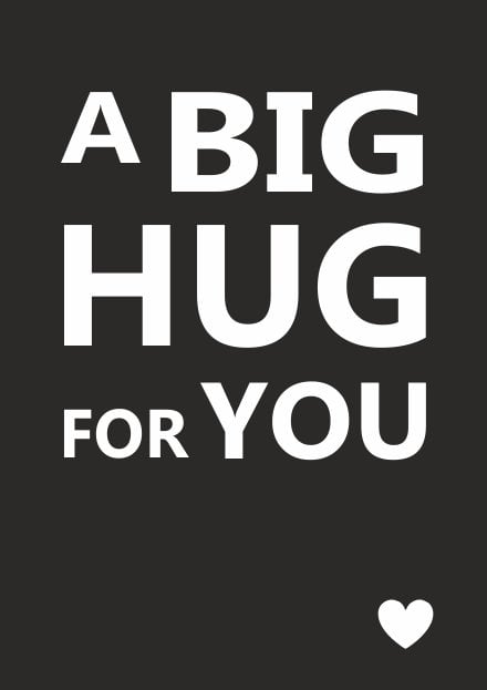 Big hug for you - wenskaart