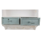 Wandrek 56x13x60 cm Wit Hout Muurrek