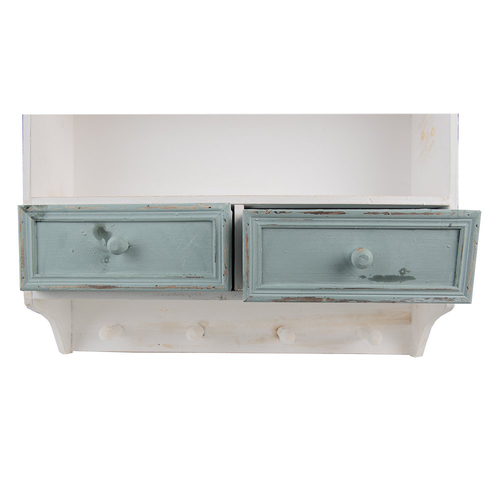 Wandrek 56x13x60 cm Wit Hout Muurrek