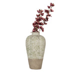 Vaas Ø 24x38 cm Beige Groen Keramiek Bloemen