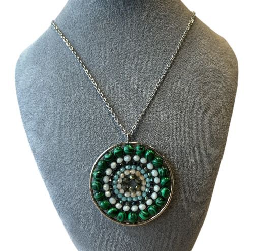 Mandala ketting Malachiet