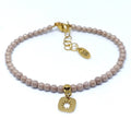 Zirkonia armband ronde kralen bedel ster