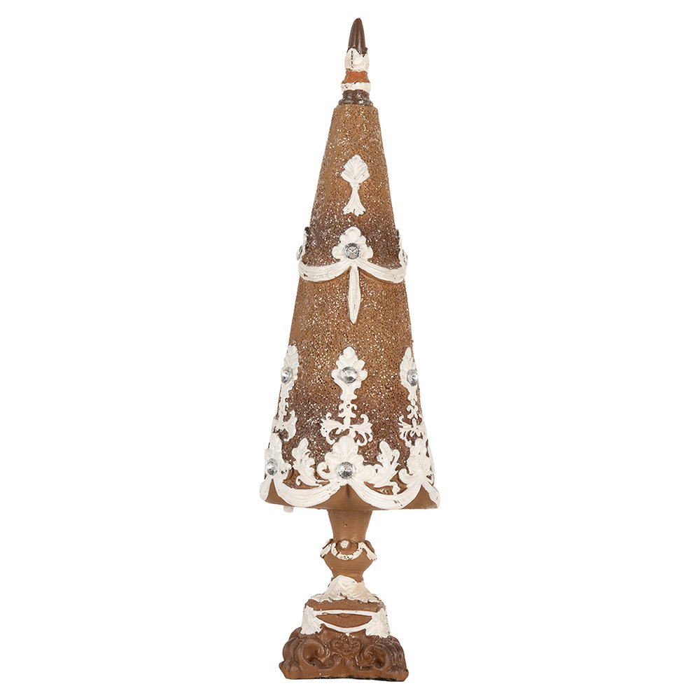 Decoratie Kerstboom Ø 9x31 cm Bruin Kunststof