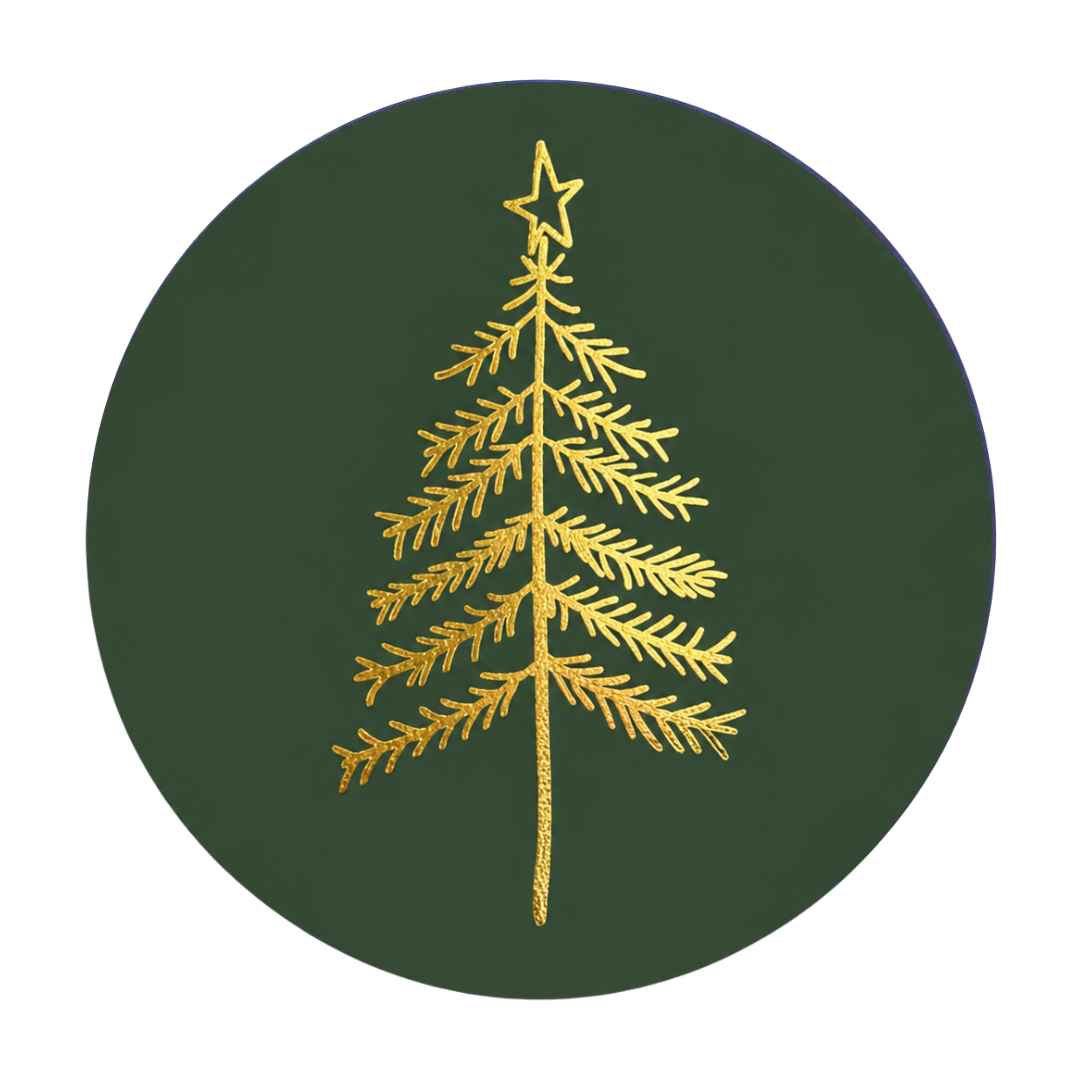 Tas Etiketten – Kerstboom - Donker Groen – 200 Stuks